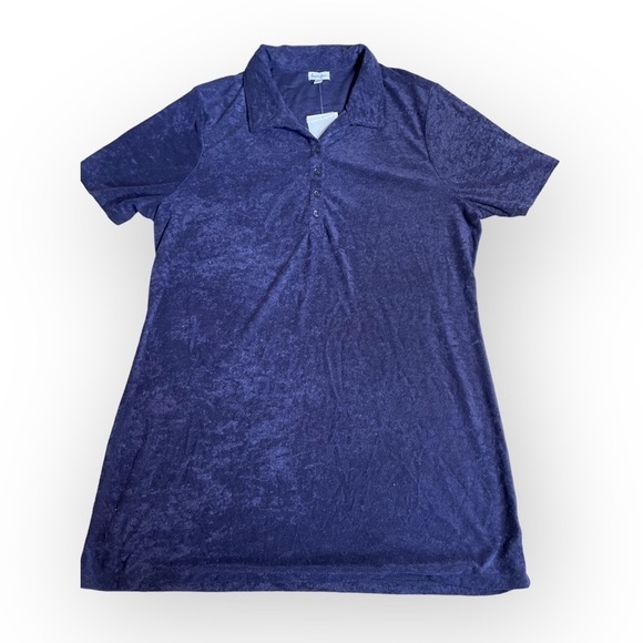 Love, Fire Navy Terry Cloth Dress - Picture 2 of 6